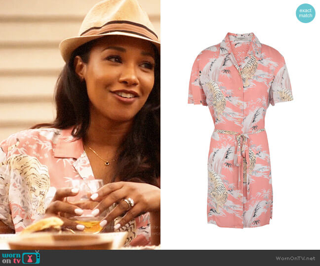 All Saints Amia Borneo Dress worn by Iris West (Candice Patton) on The Flash