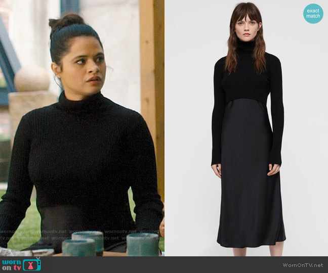 All Saints Kowlo Roll Neck Dress worn by Mel Vera (Melonie Diaz) on Charmed