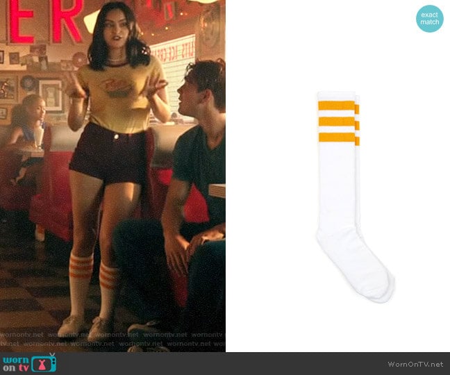 American Apparel Striped Knee High Socks worn by Veronica Lodge (Camila Mendes) on Riverdale