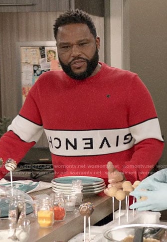 Andre’s red Givenchy sweater on Black-ish