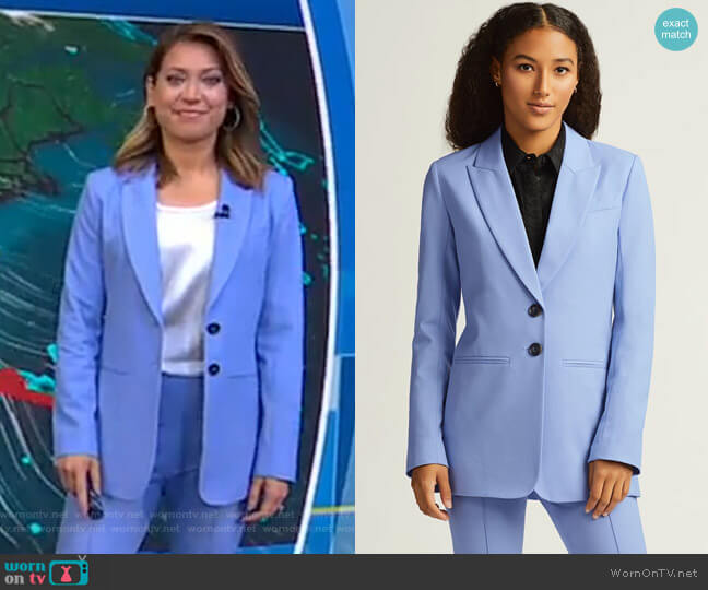 Argent Classic Blazer worn by Ginger Zee on Good Morning America