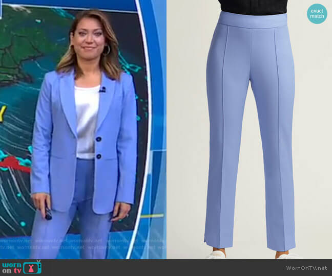 Argent Slim Ankle Pant worn by Ginger Zee on Good Morning America
