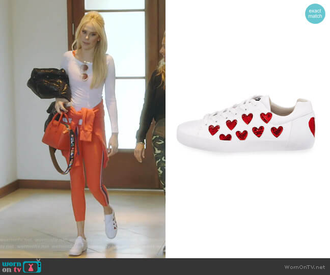 Ash Nikita Sequin Heart Sneakers worn by Kameron Westcott on The Real Housewives of Dallas