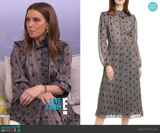 Ba&Sh Paris Floral Long Sleeve Midi Dress worn by Melanie Bromley on E! News