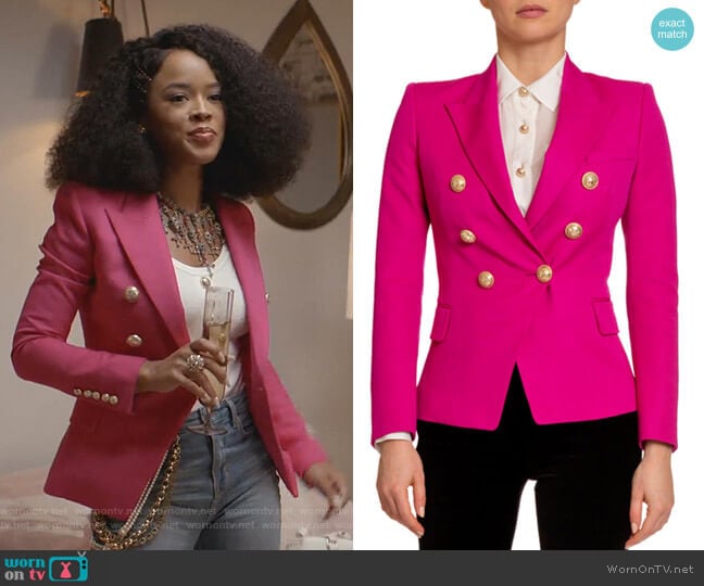 Balmain Classic 6-Button Blazer worn by Tiana Brown (Serayah McNeill) on Empire