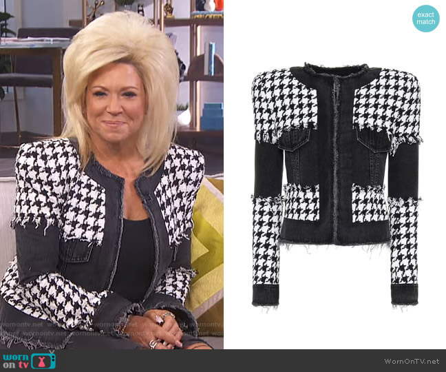 Balmain Houndstooth Cotton-Blend Jacket
