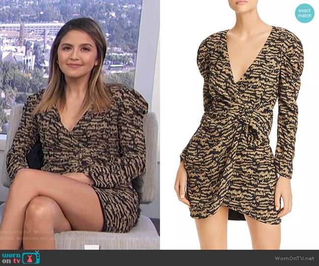 Bardot Tracey Bow Detail Puff-Sleeve Dress worn by Erin Lim on E! News