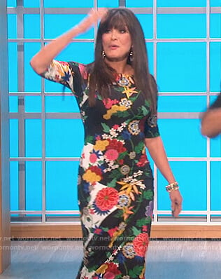 Marie’s floral print midi dress on The Talk