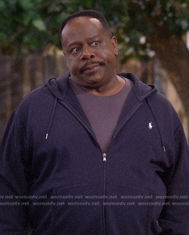 Calvin’s navy hoodie on The Neighborhood