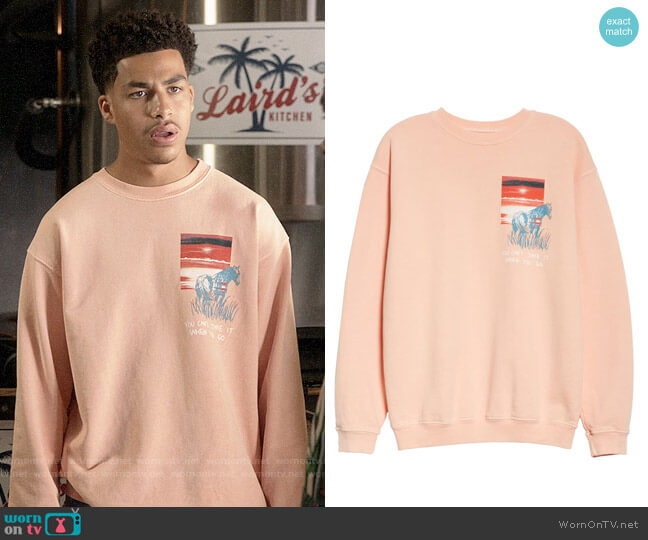 Camp High Matt McCormick Graphic Crewneck Sweatshirt worn by Andre Johnson Jr (Marcus Scribner) on Black-ish