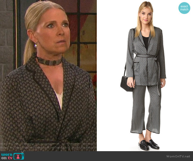 Capulet Zsa Zsa Smoking Jacket worn by Jennifer Horton (Melissa Reeves) on Days of our Lives