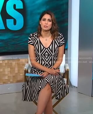 Cecilia’s geometric print dress on Good Morning America