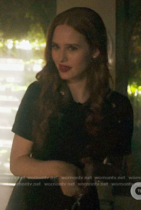 Cheryl’s black embellished dress on Riverdale