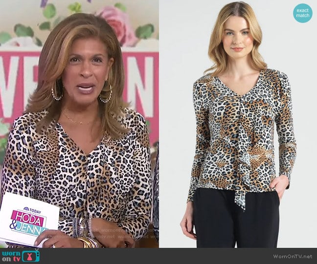 Clara Sunwoo Cheetah Print Top worn by Hoda Kotb on Today