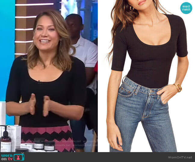 Reformation Delia Top worn by Ginger Zee on Good Morning America