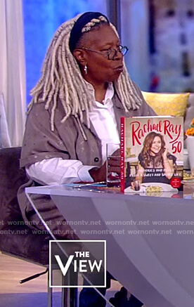 Whoopie’s distressed denim coat on The View