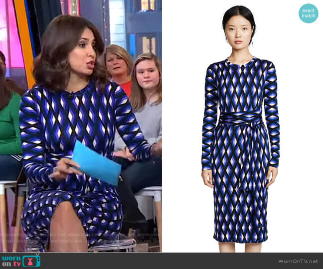 Diane von Furstenberg Gabel Dress worn by Cecilia Vega on Good Morning America