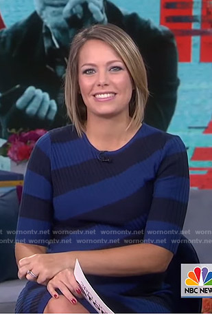 Dylan’s blue and black striped maternity dress on Today