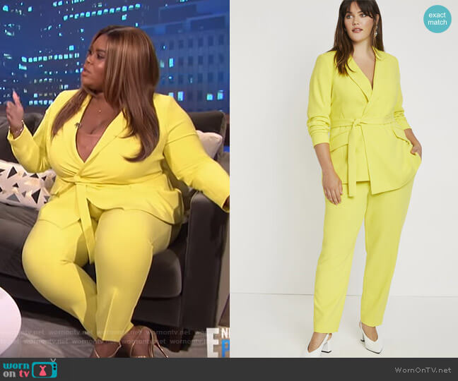 Eloquii Tailored Ankle Trouser worn by Nina Parker on E! News