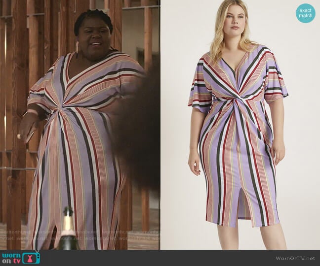 Eloquii V-Neck Twist Front Dress worn by Becky (Gabourey Sidibe) on Empire