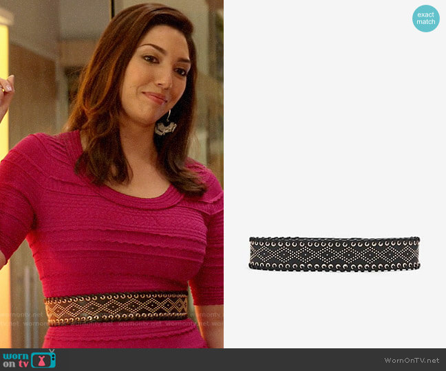 Express Studded Whipstitch Belt