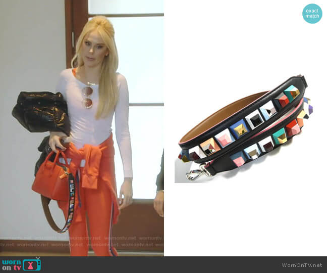 Fendi Rainbow Stud Strap worn by Kameron Westcott on The Real Housewives of Dallas