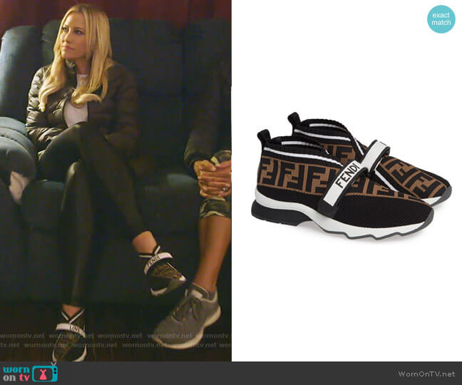 Fendi Rockoko Knit Sneaker worn by Stephanie Hollman on The Real Housewives of Dallas