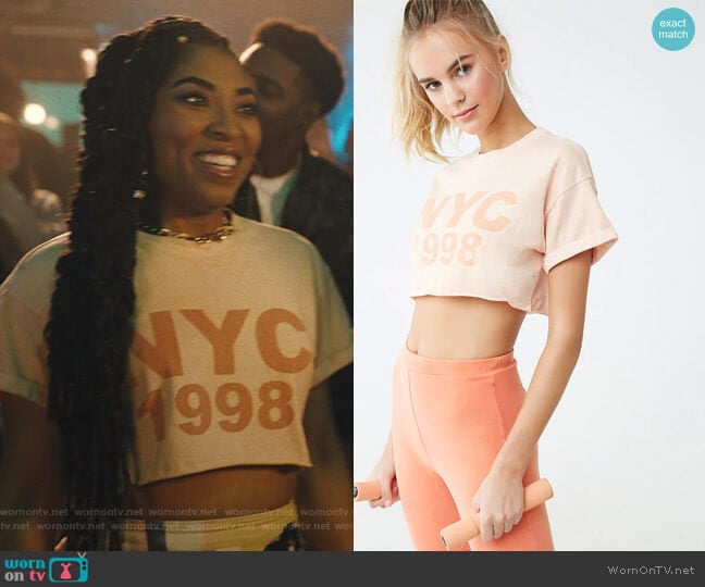 Forever 21 Active NYC Graphic Tee worn by Peri (Adriyan Rae) on Light as a Feather