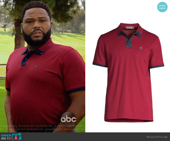 G/Fore Stretch Knit Polo worn by Andre Johnson (Anthony Anderson) on Black-ish