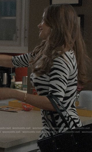 Gloria’s zebra print dress on Modern Family