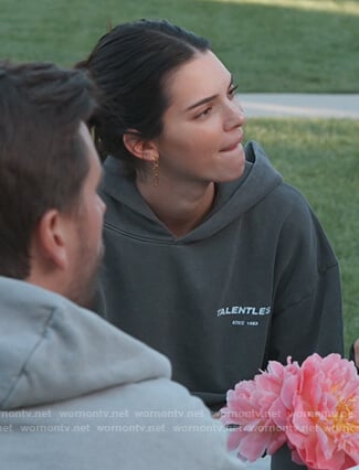 Kendall’s gray talentless sweatshirt on Keeping Up with the Kardashians