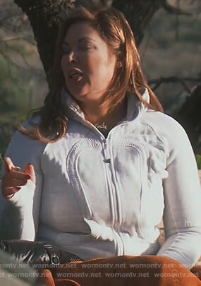 Emily’s gray zip up jacket on The Real Housewives of Orange County