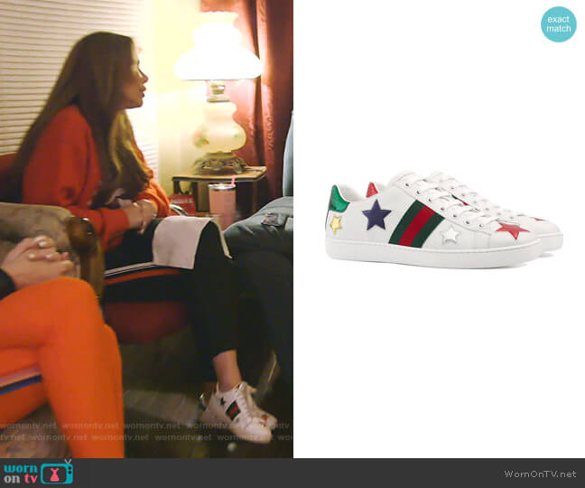 Gucci Ace Embroidered Sneaker worn by LeeAnne Locken on The Real Housewives of Dallas