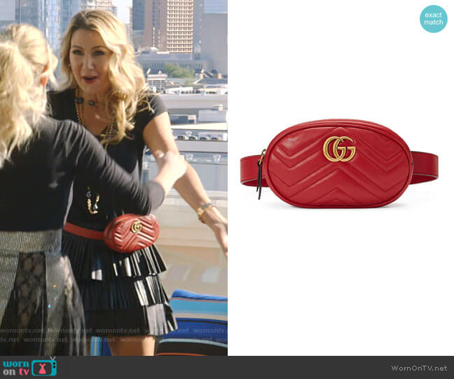 Gucci GG Marmont 2.0 Matelassé Leather Belt Bag worn by Kary Brittingham on The Real Housewives of Dallas