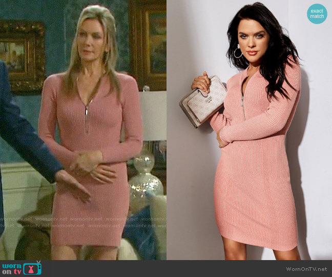 Guess Allison Sweater Dress worn by Kristen DiMera (Stacy Haiduk) on Days of our Lives