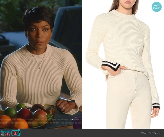 Helmut Lang Wool-Blend Sweater worn by Athena Grant (Angela Bassett) on 9-1-1