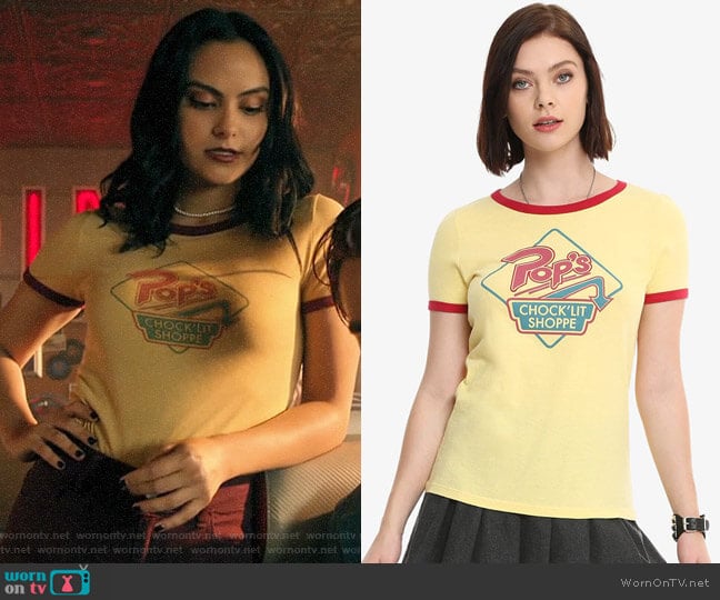Hot Topic Pops Chock Lit Tee worn by Veronica Lodge (Camila Mendes) on Riverdale