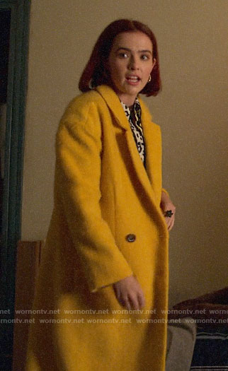 Infinity’s long yellow coat on The Politician