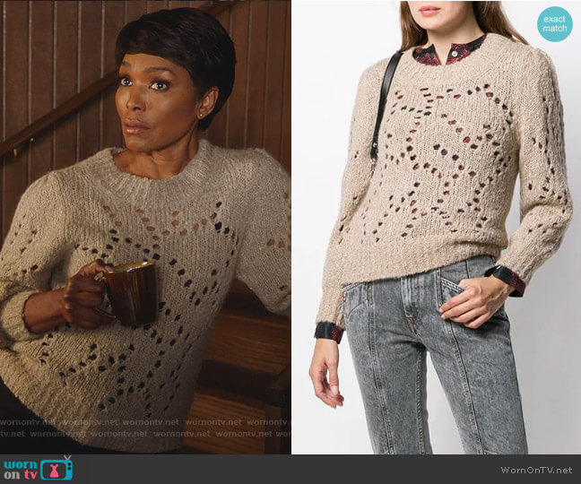 Isabel Marant Étoile Sinead Pointelle Sweater worn by Athena Grant (Angela Bassett) on 9-1-1