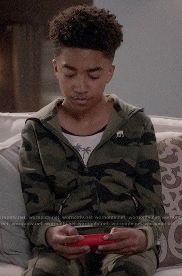 Jack’s camo hoodie on Black-ish