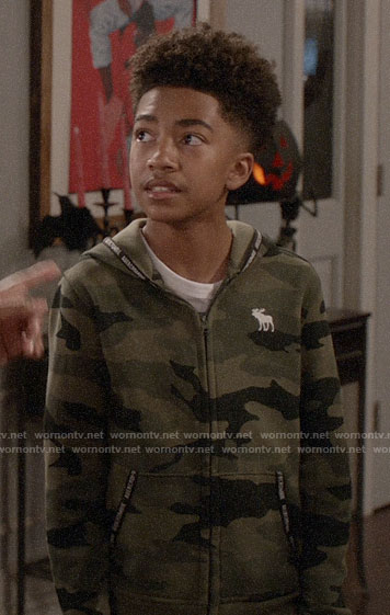 Jack’s camo hoodie on Black-ish