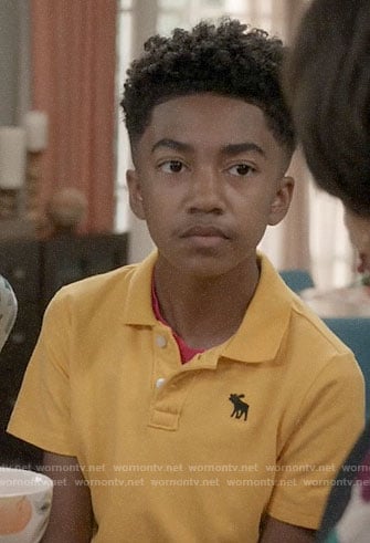 Jack’s yellow moose polo on Black-ish