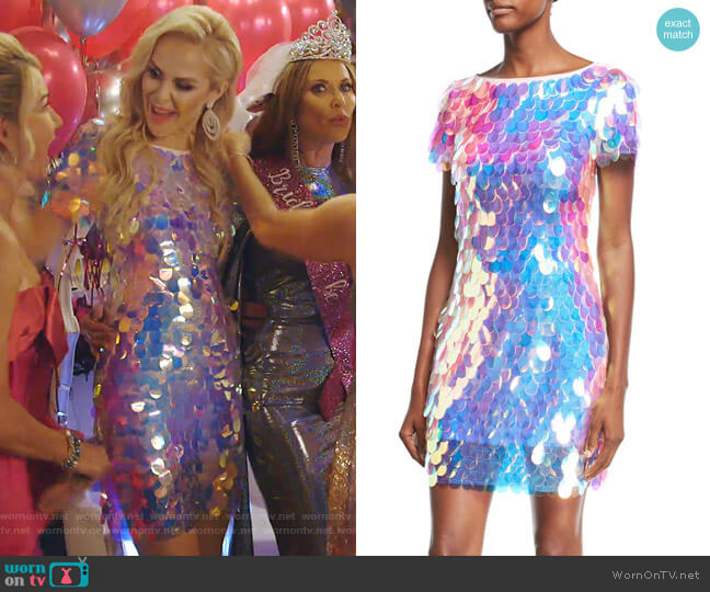 Jovani Paillette Sequin Cocktail Dress worn by Kameron Westcott on The Real Housewives of Dallas