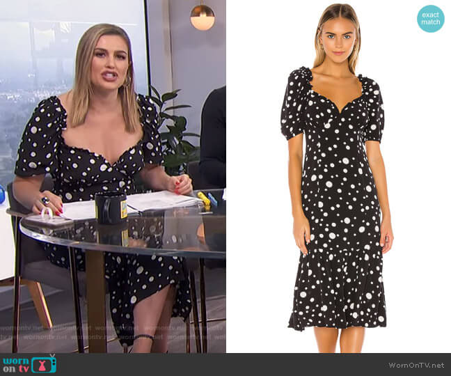 Lovers + Friends Dennis Midi Dress worn by Carissa Loethen Culiner on E! News