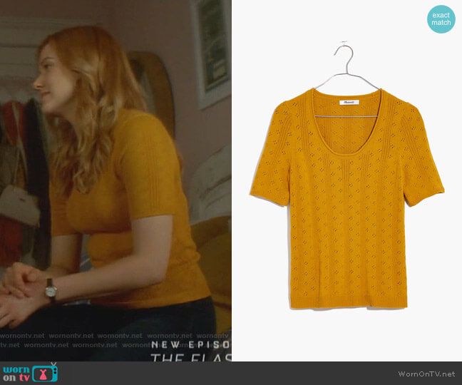 Madewell Pointelle Willford Sweater Tee worn by Nancy Drew (Kennedy McMann) on Nancy Drew