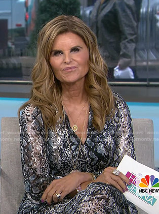 Maria’s snake print v-neck dress on Today