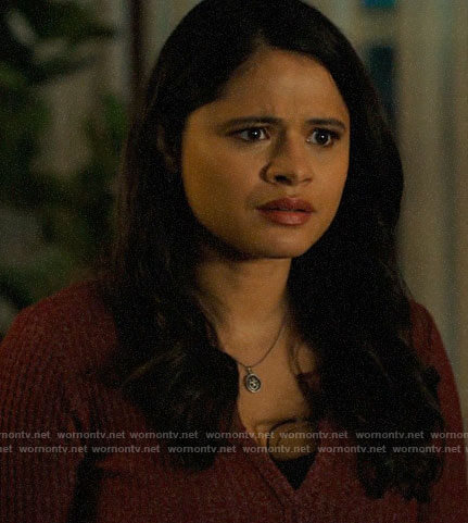 Mel’s red thermal top on Charmed