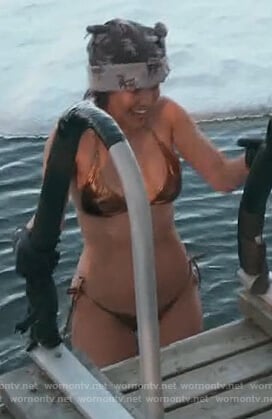 Kourtney’s pink metallic bikini on Keeping Up with the Kardashians