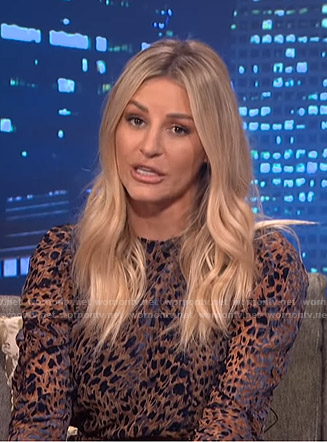 Morgan’s burnout leopard print dress on E! News Nightly Pop