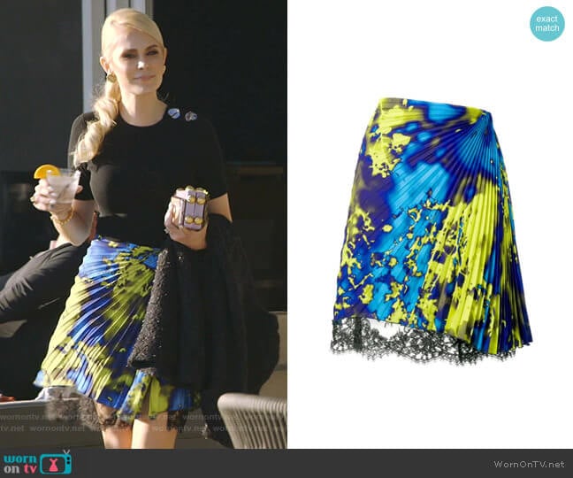MSGM Micro Pleated Skirt worn by Kameron Westcott on The Real Housewives of Dallas